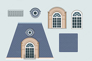 12 building facades. VECTOR, a Food Illustration by Natalka Dmitrova art (Thumbnail 9 of 14)