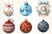 Christmas ,Ornament Clipart, an Illustration by DreamCafeArt (Thumbnail 2 of 7)