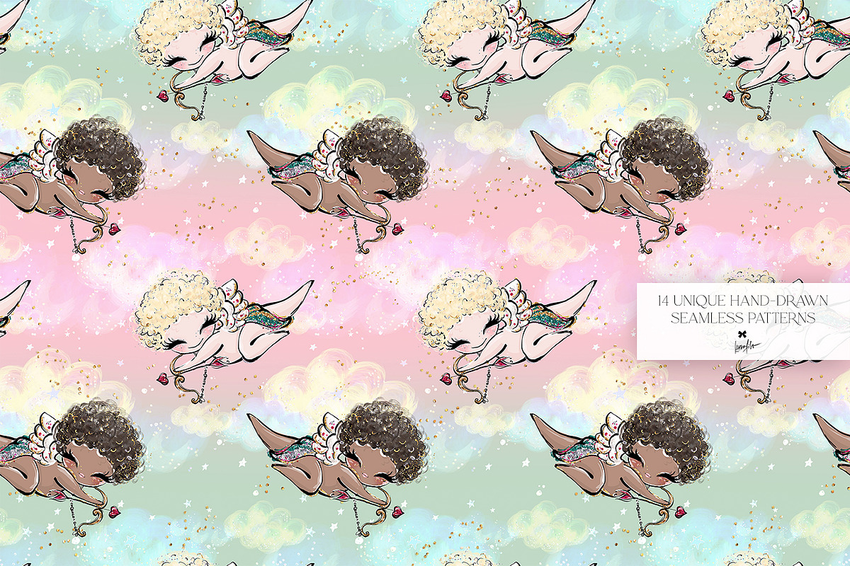 Valentine Doodles Seamless Patterns, a Pattern Graphic by KaramfilaS (Photo 10 of 18)