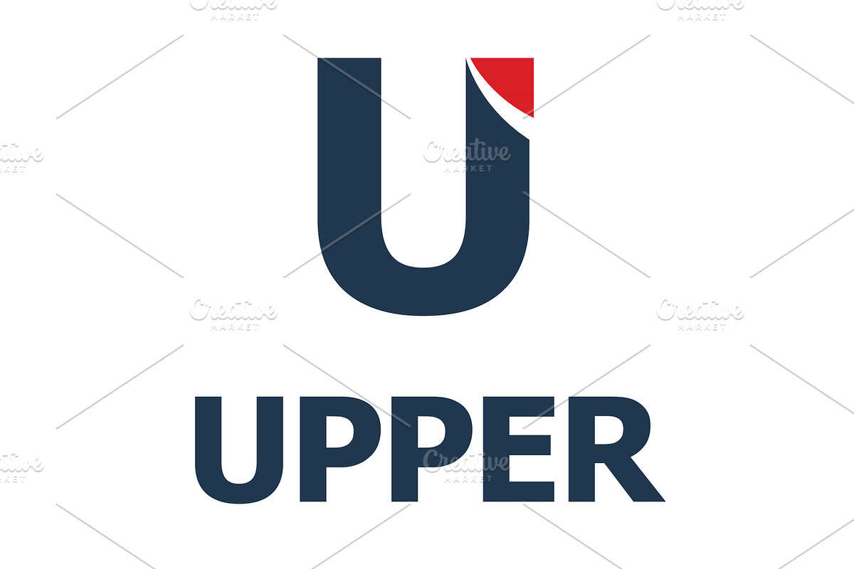 Letter U with arrow cut, a Finance Illustration by LogosDen
