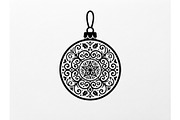 Festive Filigree Bauble Silhouette, an Object Graphic by Creativeshirt (Thumbnail 3 of 5)