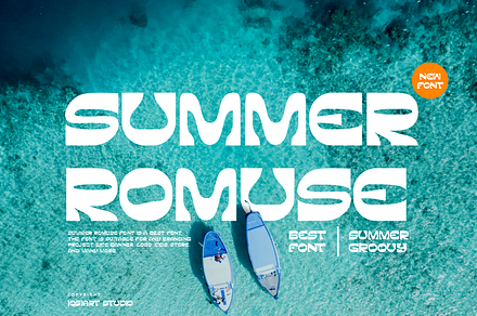 Summer Romuse Font, a Sans Serif Font by Iqsiart Studio