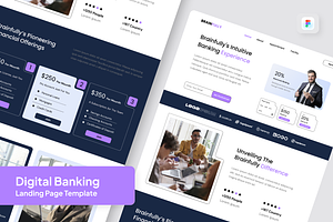 Digital Banking Landing Page, a Templates & Theme by SquidPixey