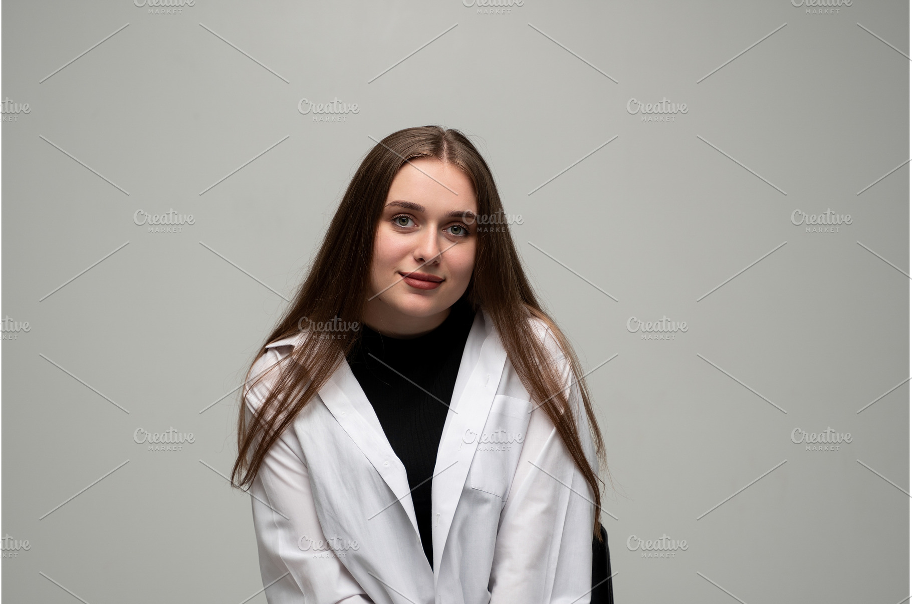 Young woman with long brown hair, a Person Photo by volodymyrshtun13795