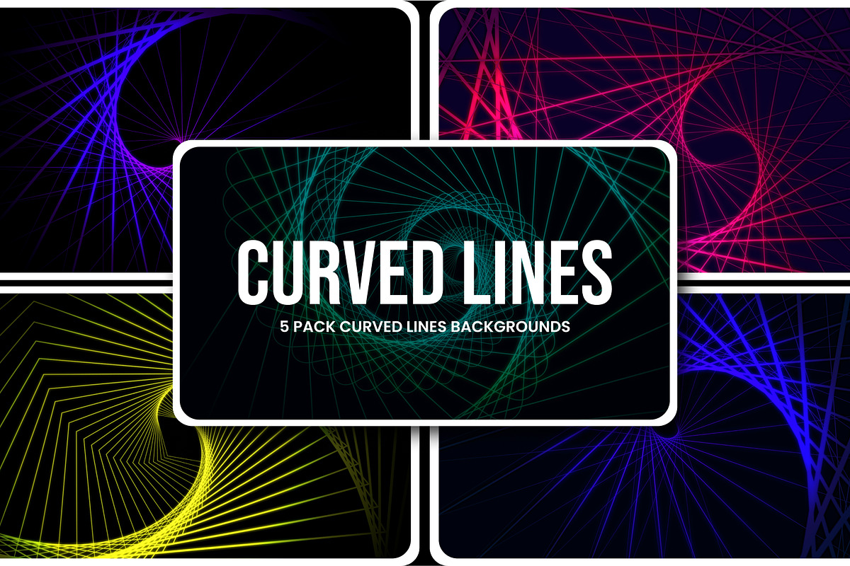 Curved Lines Backgrounds, a Social Media Template by Loin Studio (Photo 2 of 3)