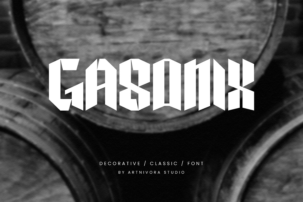 Gasonic - Decorative Font, a Font by Artnivora.Std (Photo 1 of 4)
