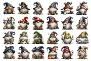 Whimsical Halloween Gnomes Clipart, a Seasonal Illustration by Nicolle's Colorful Art (Thumbnail 2 of 4)