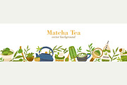 Matcha food and drinks background, a Food Illustration by Good Studio (Thumbnail 1 of 3)
