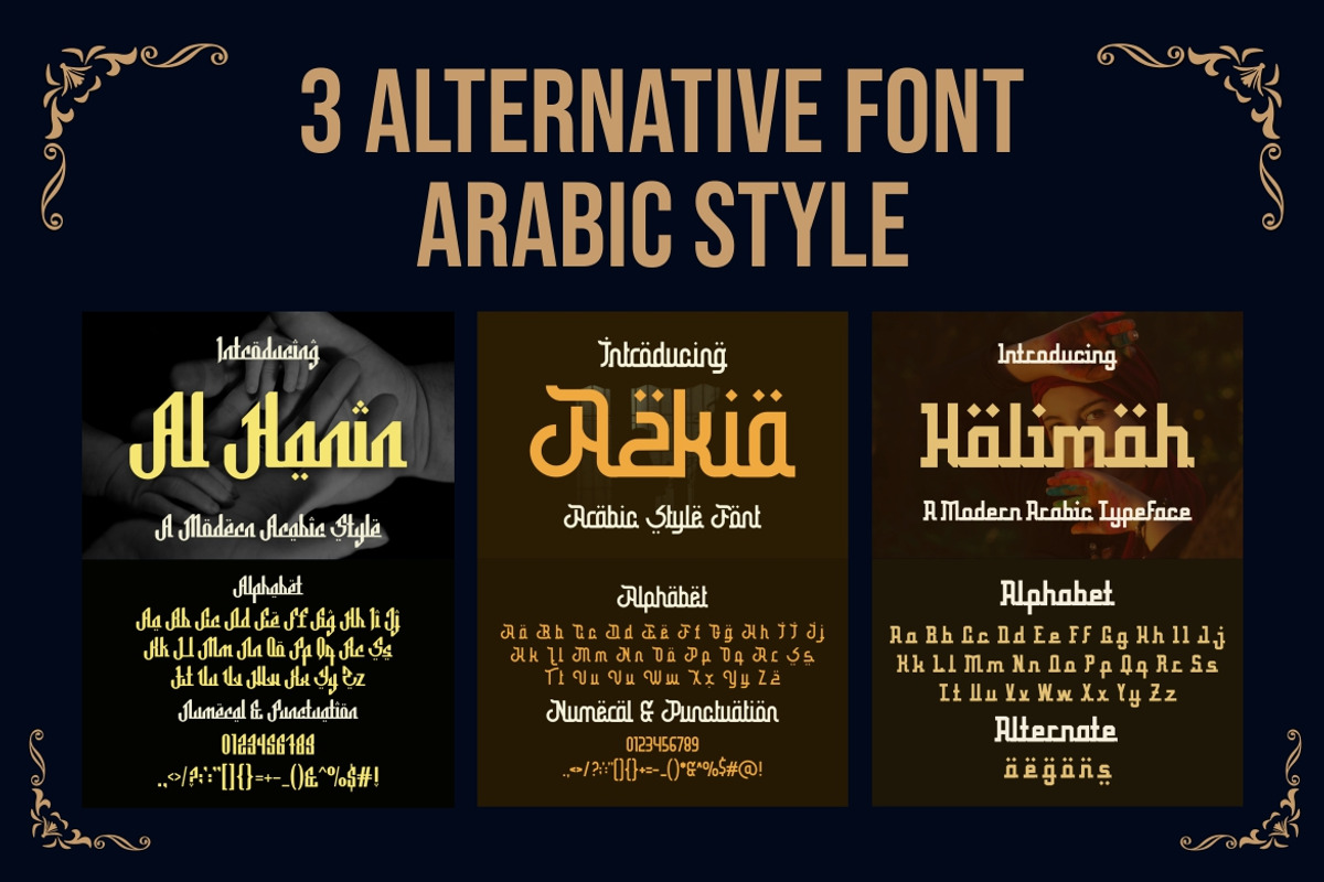 3 Alternative Font Arabic Style, a Handwritten Font by MaikoHatta