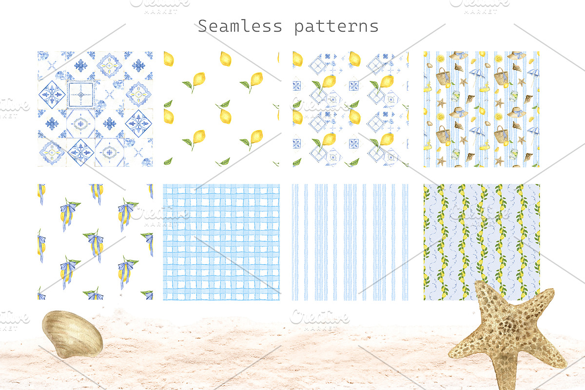 Azure and Lemons watercolor clipart, a Food Illustration by Eves_Aquadreams (Photo 6 of 10)