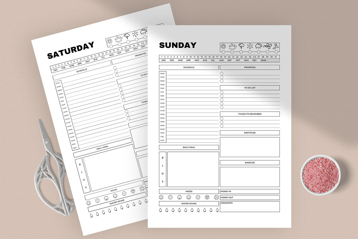 Editable Canva Daily Planner Template