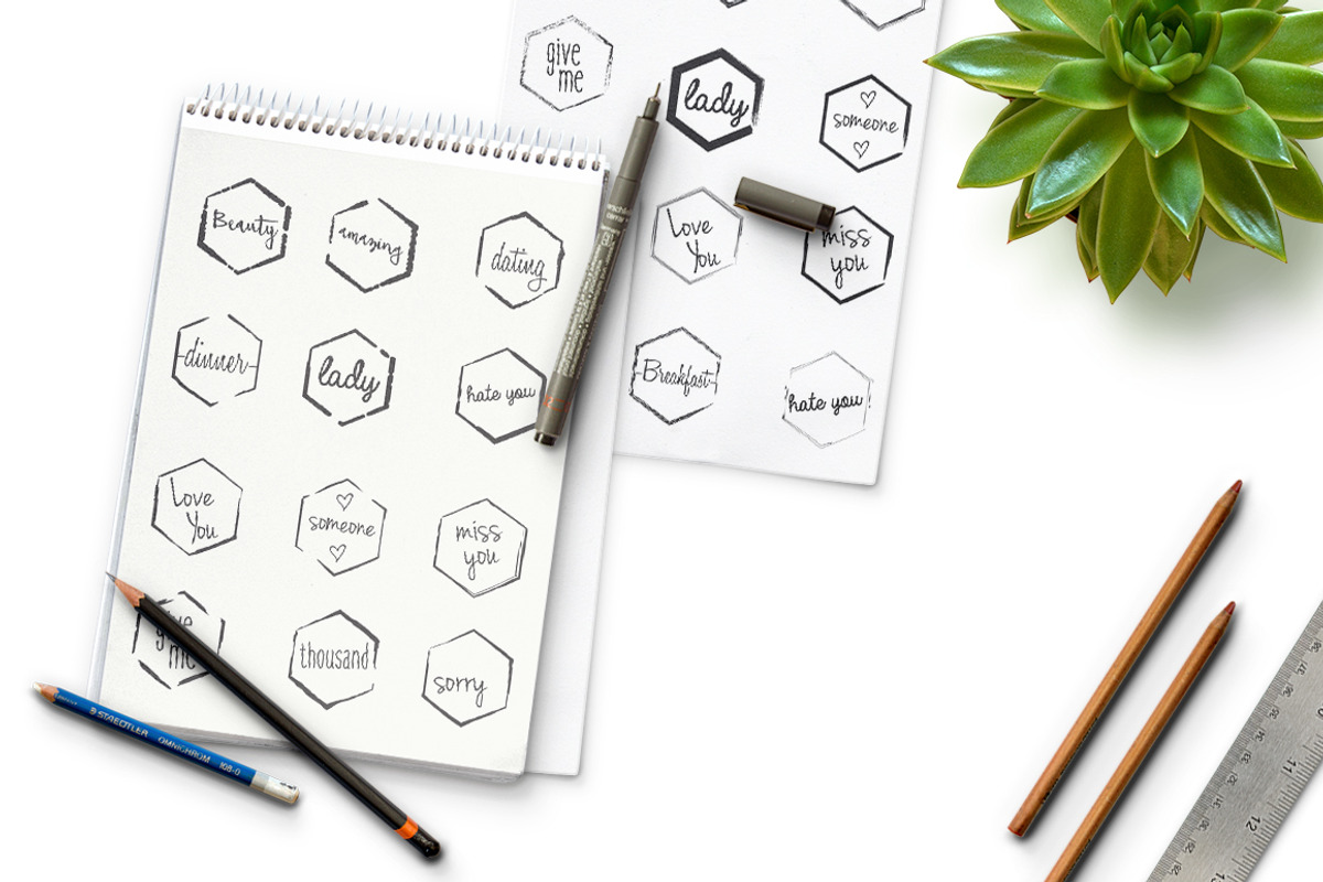 150+ Minimal Hexagon Logo Templates, a Branding & Logo Template by Sahade Studio (Photo 13 of 25)