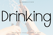 Drinking, a Sans Serif Font by FreshTypeINK (Thumbnail 1 of 8)