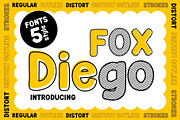 Fox Diego 5 Fonts Style, a Handwritten Font by Fox7 By Rattana (Thumbnail 1 of 11)