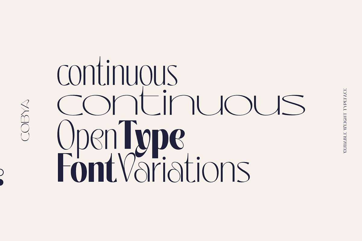Cobya - Variable Weight Typeface, a Font by creativemedialab (Photo 9 of 13)