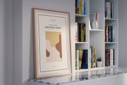 Bookshelf Poster Frame Mockup, an Advertising Mockup by Artnivora.Std (Thumbnail 4 of 4)