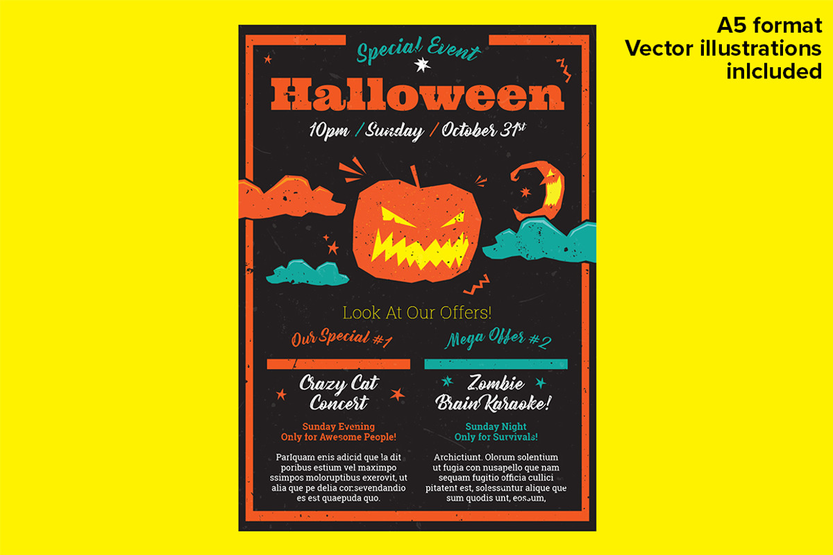 Halloween – A5 Flyer, a Flyer Template by IndieStock (Photo 3 of 4)