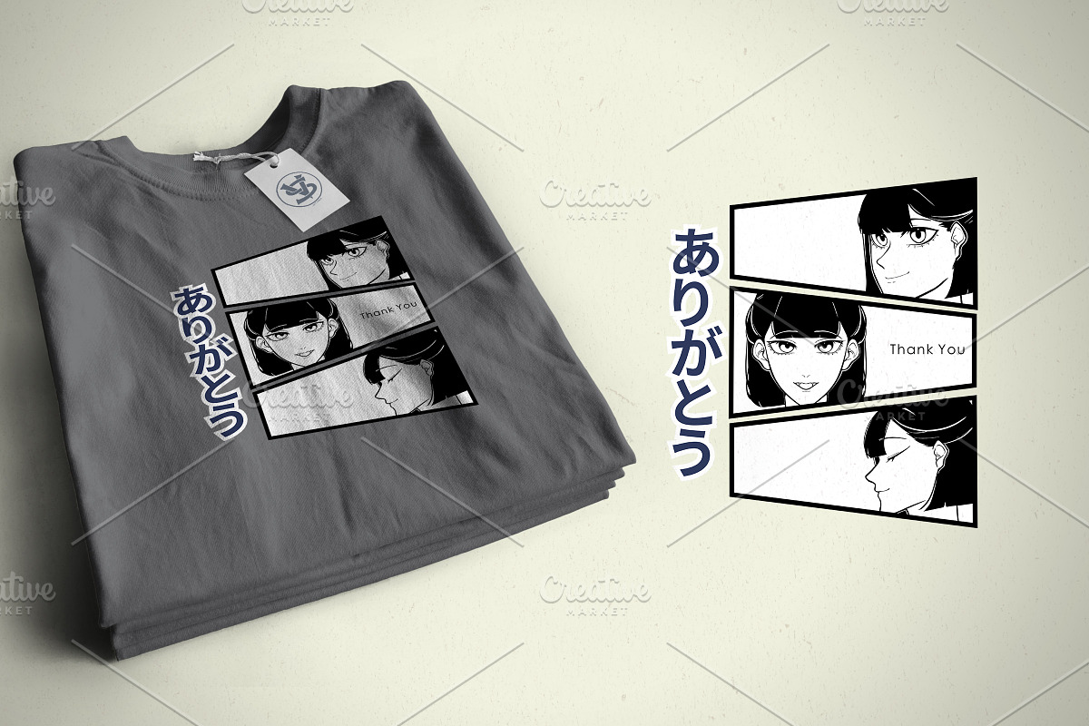 Manga Japanese Comic T-Shirt Design, an Illustration by vectstudio (Photo 3 of 4)