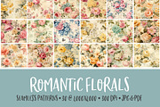 Romantic Florals Seamless Patterns, a Pattern Graphic by Polka Dot Pixels (Thumbnail 1 of 5)