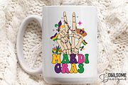Skeleton Hand Mardi Gras Sublimation, a Graphic by Owlsome.Designs (Thumbnail 3 of 5)