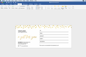 Gold Glitter Gift Voucher ID3