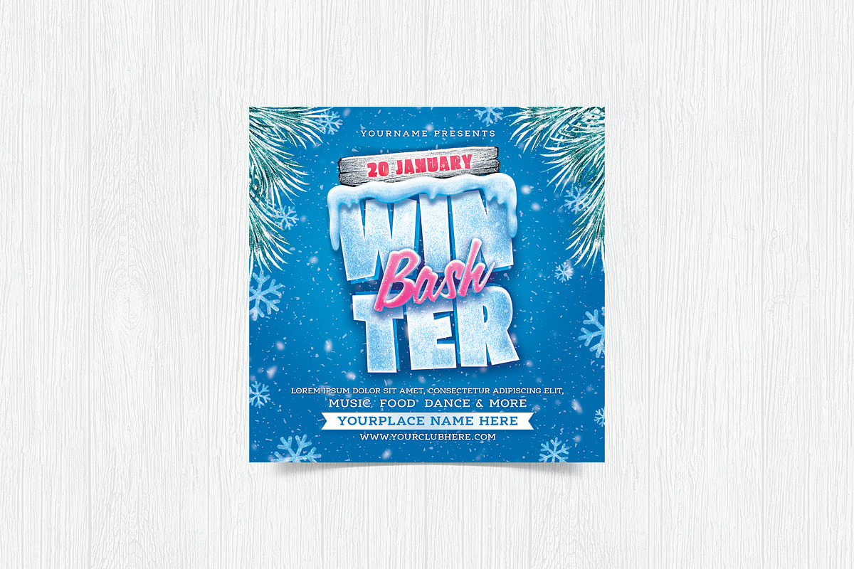 Winter Bash Flyer, a Flyer Template by DesignWorkz