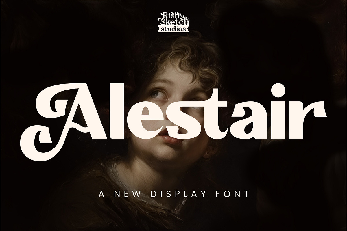 Alestair - Sans Serif Display Font, a Sans Serif Font by Rishsketch (Photo 1 of 15)