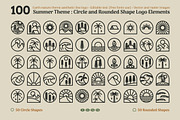Circle and Rounded Logo Elements, an Outline Icon by Dordar.Lab (Thumbnail 1 of 6)