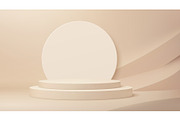 3D beige podium stage, an Illustration by Buch&Bee (Thumbnail 2 of 3)