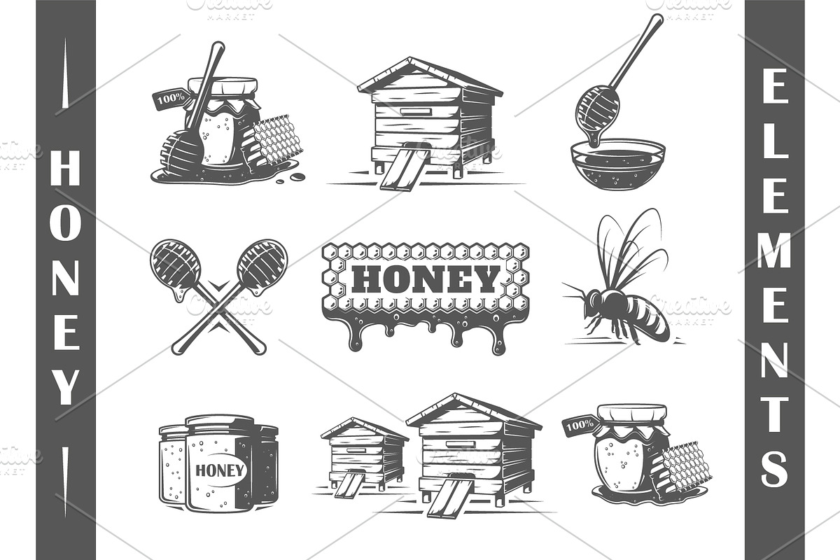 18 Honey Logos Templates, a Branding & Logo Template by Art Design (Photo 5 of 19)