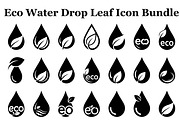 Eco Water Drop Leaf Icon Bundle, an Icon by Designer_Momina (Thumbnail 1 of 10)