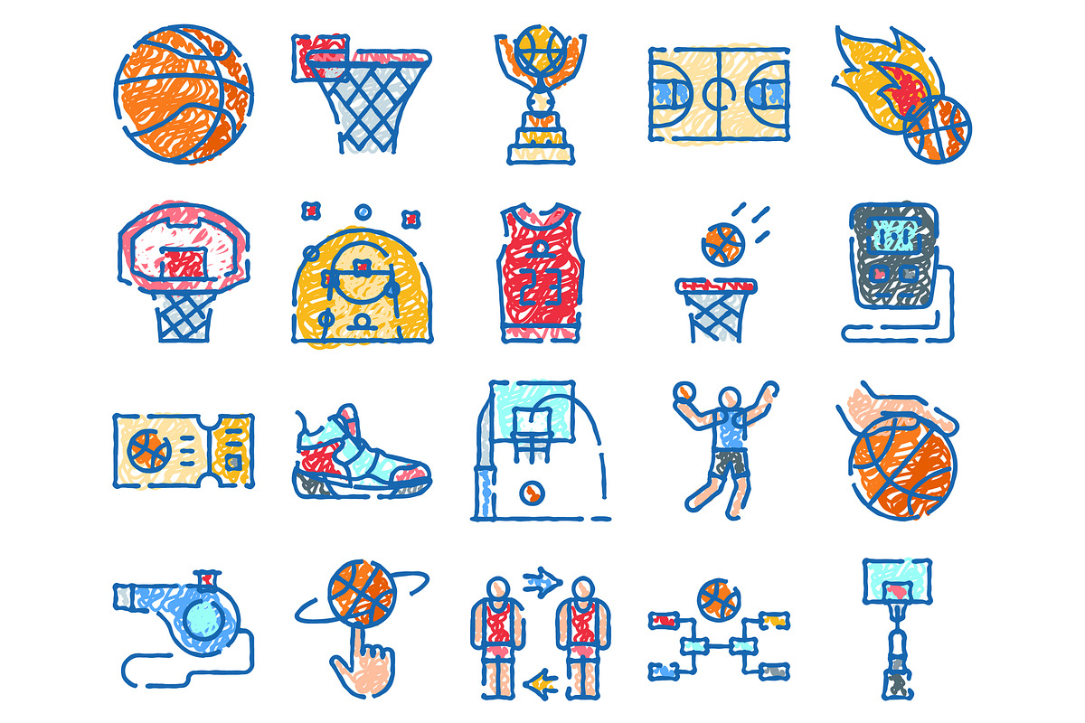 Basketball game elements and sports, an Object Graphic by pikepicture (Photo 2 of 3)