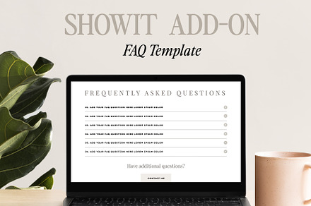 Showit Addon - FAQ Template, a Websites & App Template by Amanda Pena Design