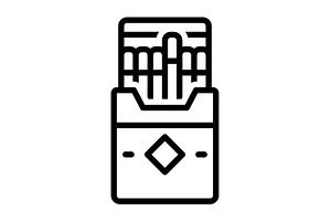 Cigarettes tobacco black icon, an Outline Icon by Creative priyanka