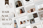 Hair Beauty Instagram Template CANVA, a Social Media Template by NoheaDesignShop (Thumbnail 1 of 11)