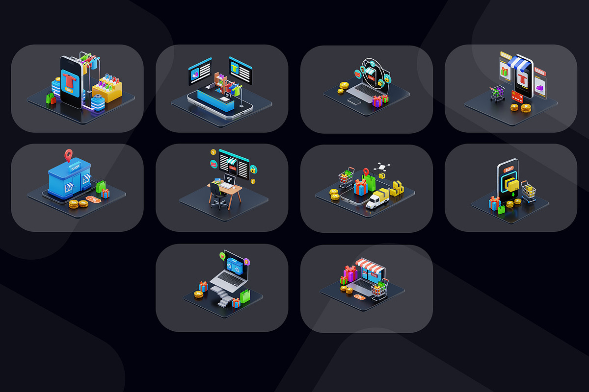 3D isometric online shop, a 3D by novia99design (Photo 6 of 6)