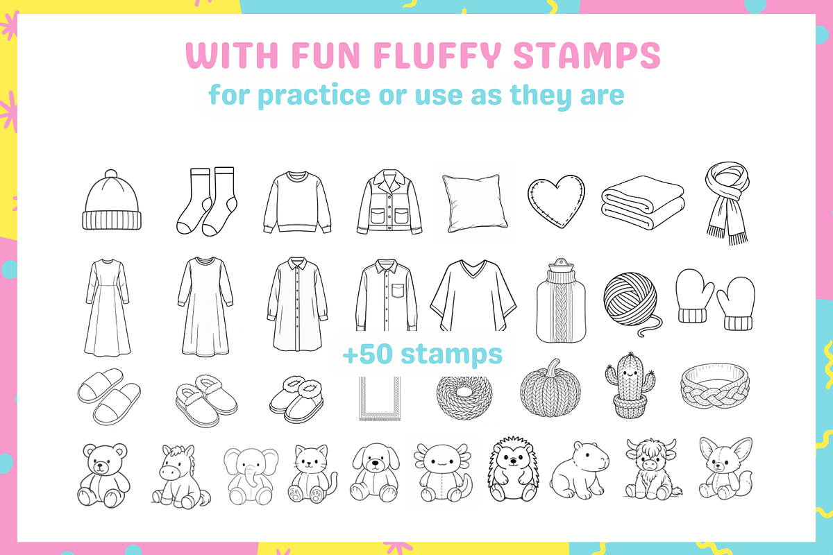 Wool and Yarn Brushes and Textures, a Brush Add-On by Cozy Brushery (Photo 5 of 9)