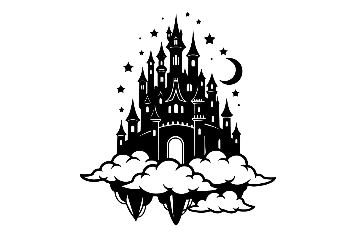 Fantasy Castle Cloud Moon Bundle, an Object Illustration by Gaye Art (Photo 27 of 30)