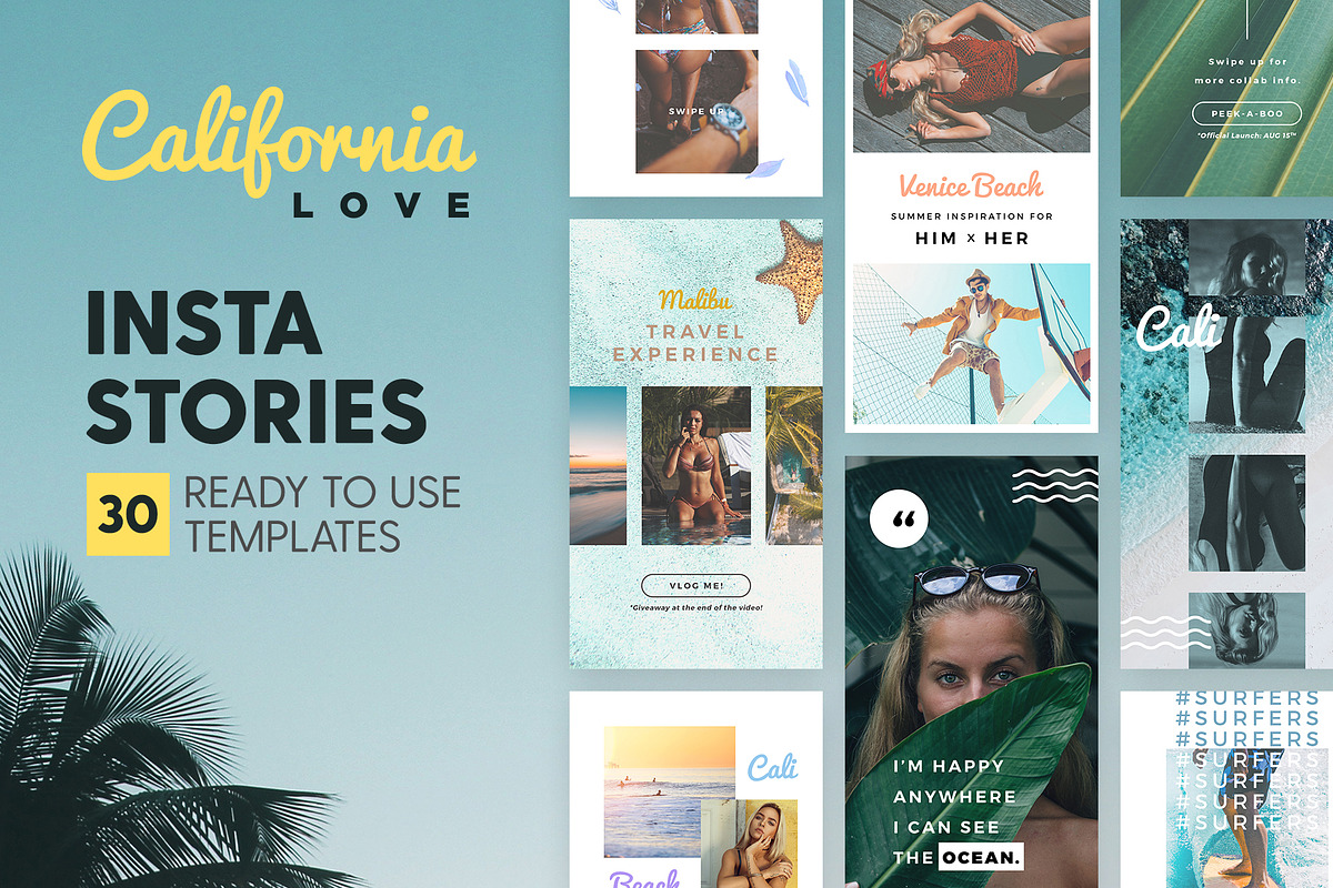 Instagram Stories - California Love, a Social Media Template by The Wedding Shop (Photo 1 of 7)