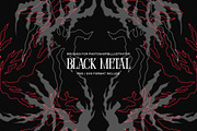 Black Metal Brushes- PNG/SVG&Brushes, a Brush Add-On by saintricchi (Thumbnail 1 of 8)