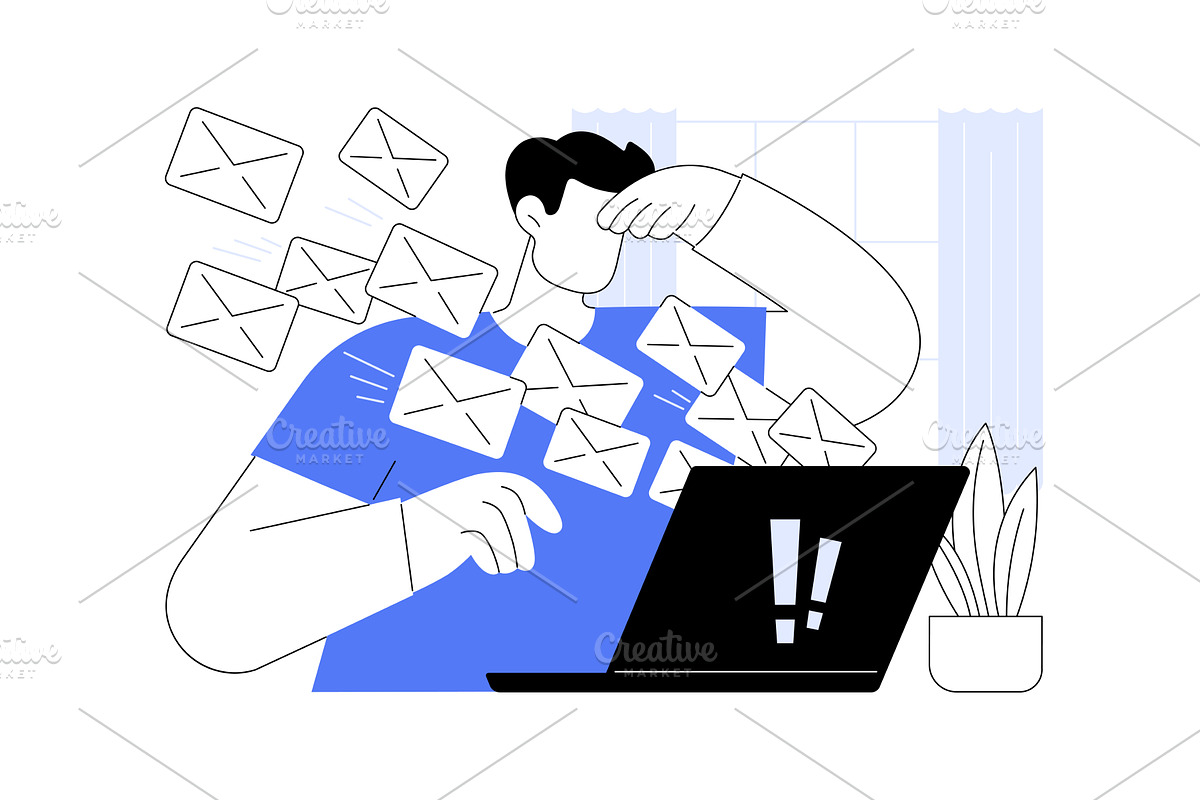 Spam isolated cartoon vector, a Technology Illustration by Visual Generation
