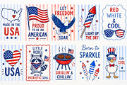 Independence Day 4th of July Clipart, a Seasonal Illustration by SugarCloudStudioArt (Thumbnail 2 of 4)
