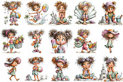 Whimsical Summer Beach Girl Clipart, an Illustration by OK Design (Thumbnail 3 of 6)