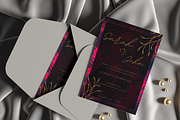 Elegant Burgundy Wedding Invitation, an Invitation Template by InvitingStorys (Thumbnail 4 of 10)