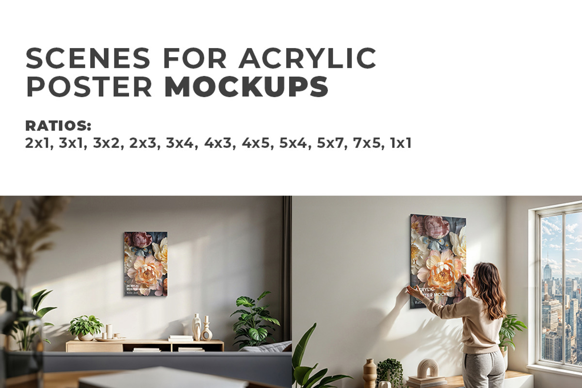 Acrylic Poster Mockups Bundle, a Merchandise Mockup by Mockups by Carlos Viloria (Photo 11 of 13)