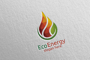 Eco Water Drop Logo, Energies Logo