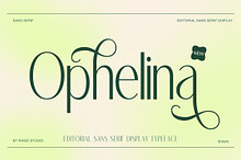 Ophelina Sans Serif Typeface Font
