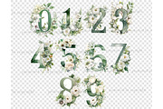 Greenery Alphabet Lettering Clipart, an Education Illustration by GlamArtZhanna (Thumbnail 7 of 7)