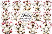 Valentine Goose Clipart, an Illustration by OK Design (Thumbnail 1 of 6)