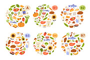 Food products, vitamin groups set, a Food Illustration by Good Studio (Thumbnail 4 of 19)